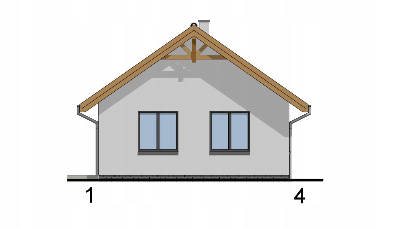 GARAŻ DWUSTANOWISKOWY G205 Spad dachu dach dwuspadowy