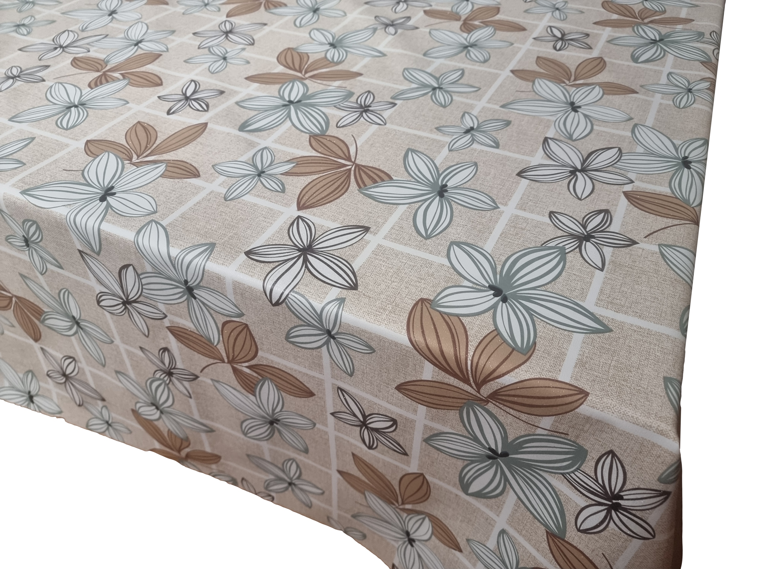 CERATA OBRUS KWIATY Z BROKATEM NA WYMIAR METRY Marka inna