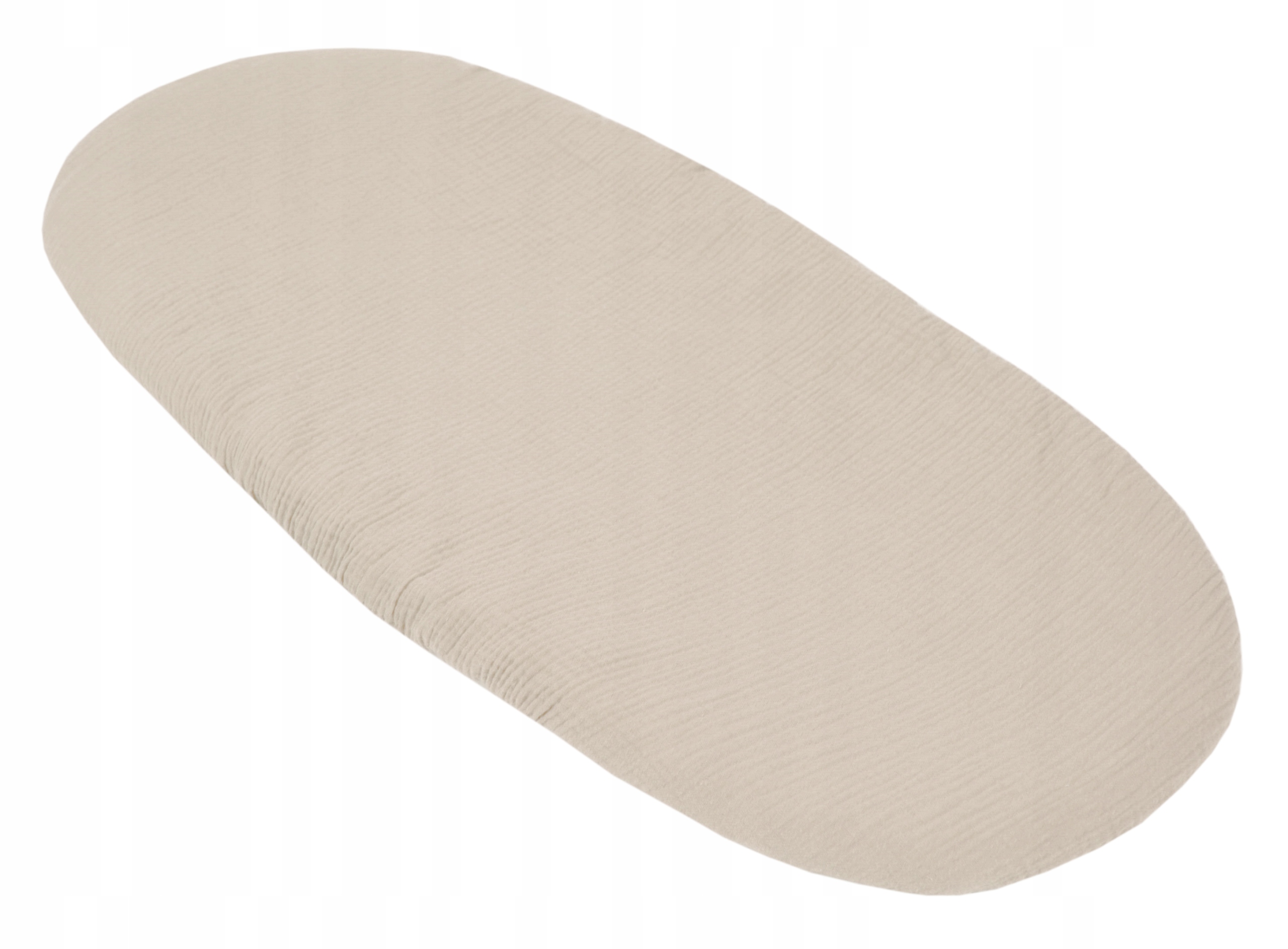 PRZEŚCIERADŁO MUŚLINOWE Z GUMKĄ DO WÓZKA GONDOLI KOŁYSKI MUŚLIN BEŻ BabyLux