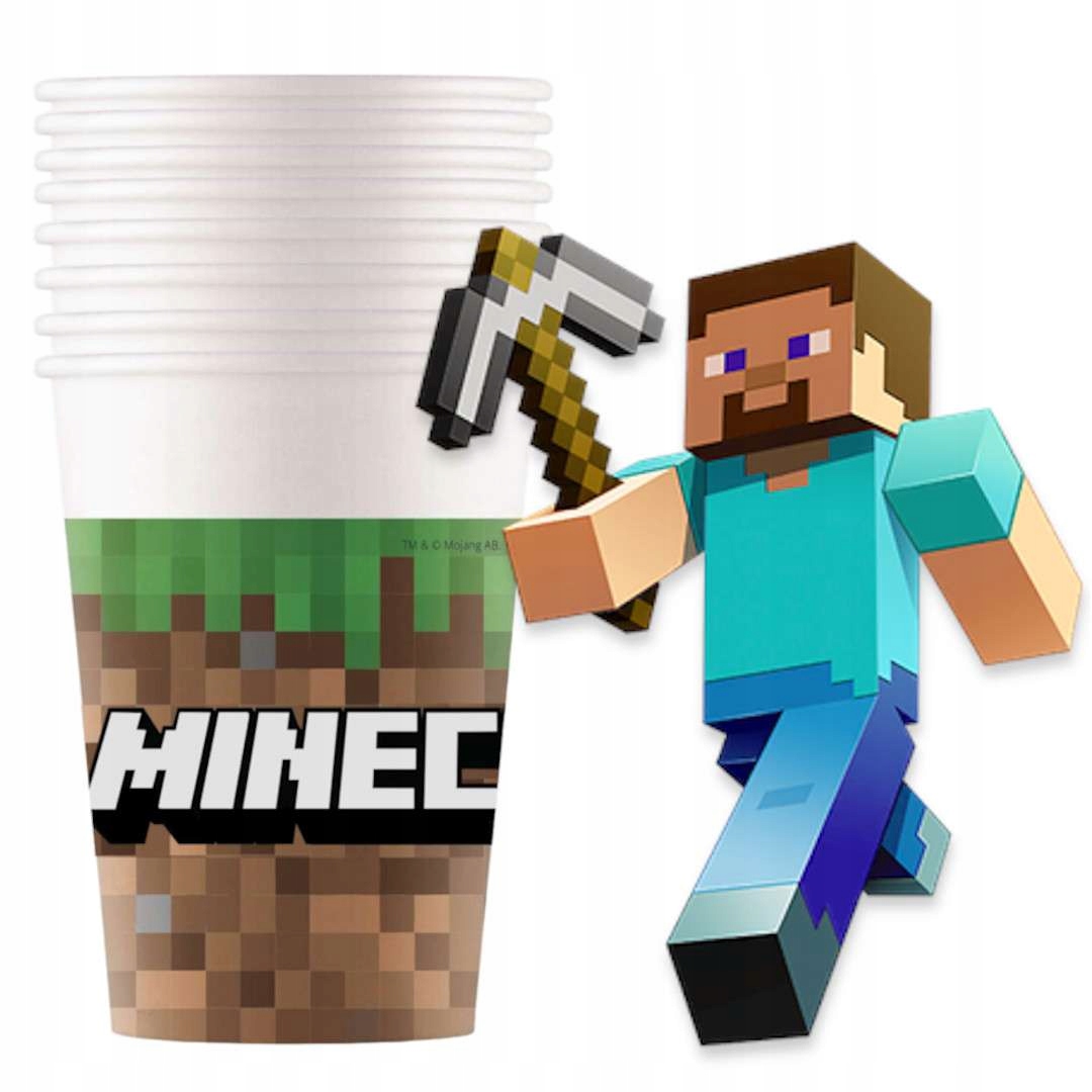 KUBECZKI papierowe MINECRAFT gaming dla gracza