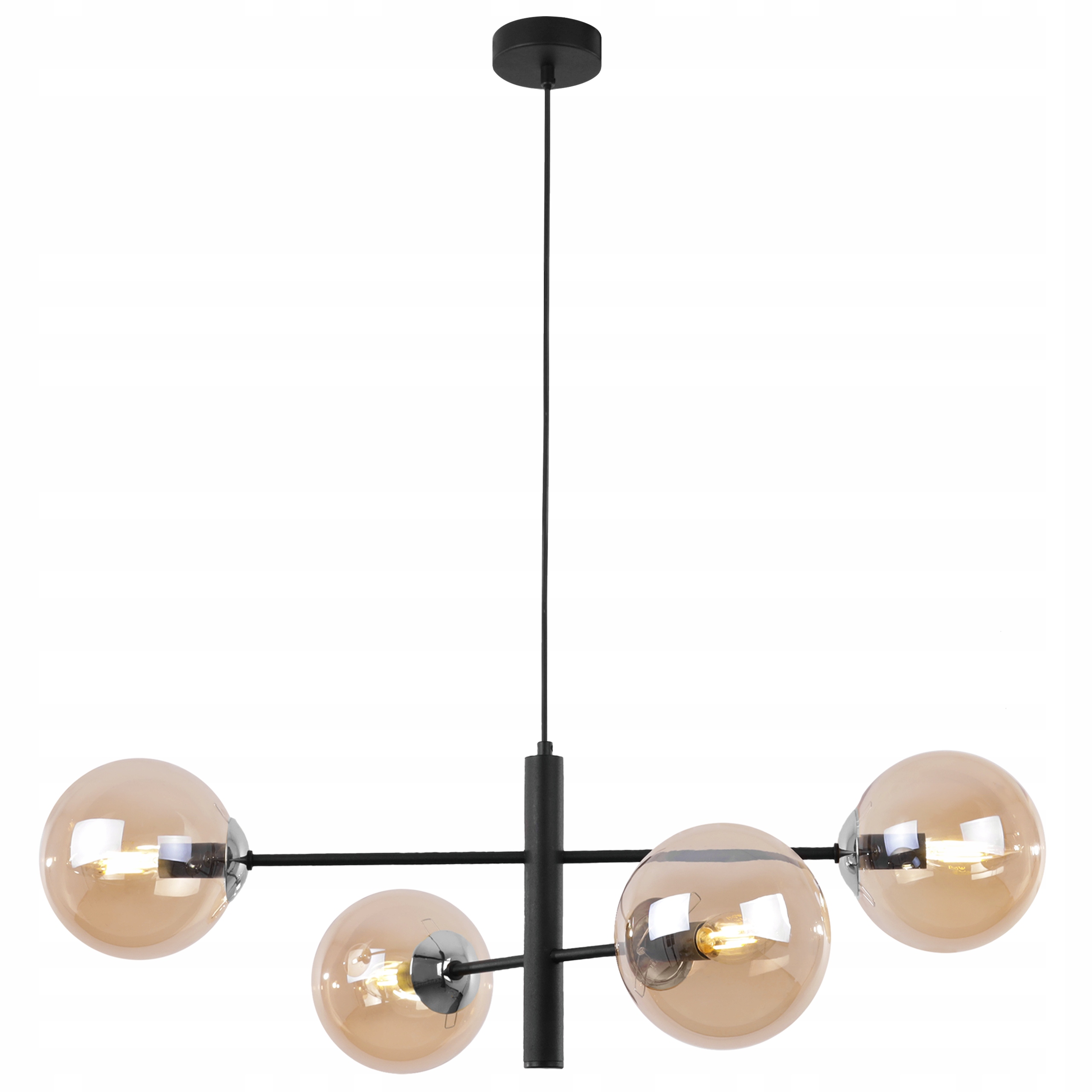Stropní Svítidlo Lustr Do Obývacího Pokoje Ložnice Černý Chrom Moderní
