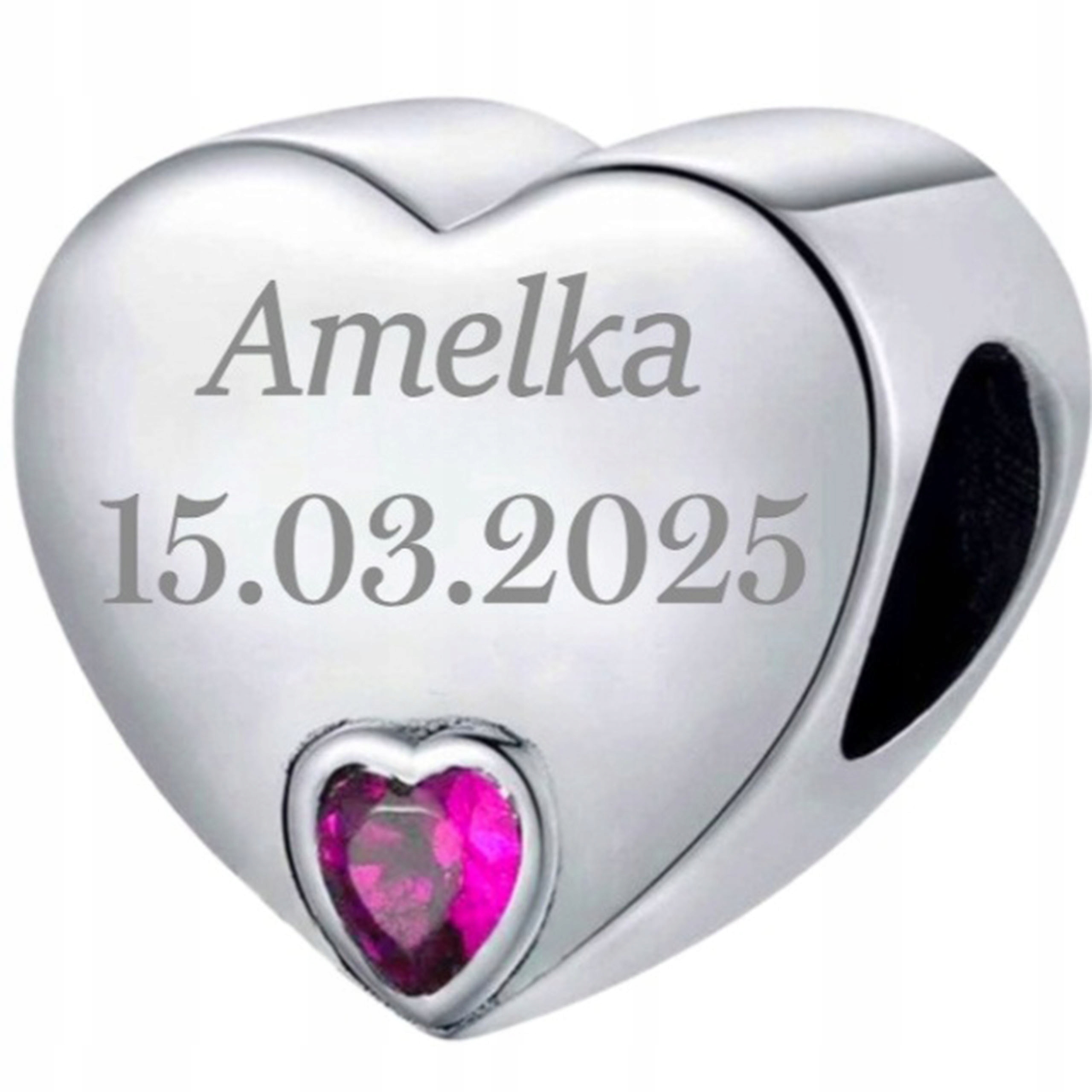 Charms Stříbro s925 Vaše Gravírování Diamantem Nejvyšší Kvalita narození dítěte
