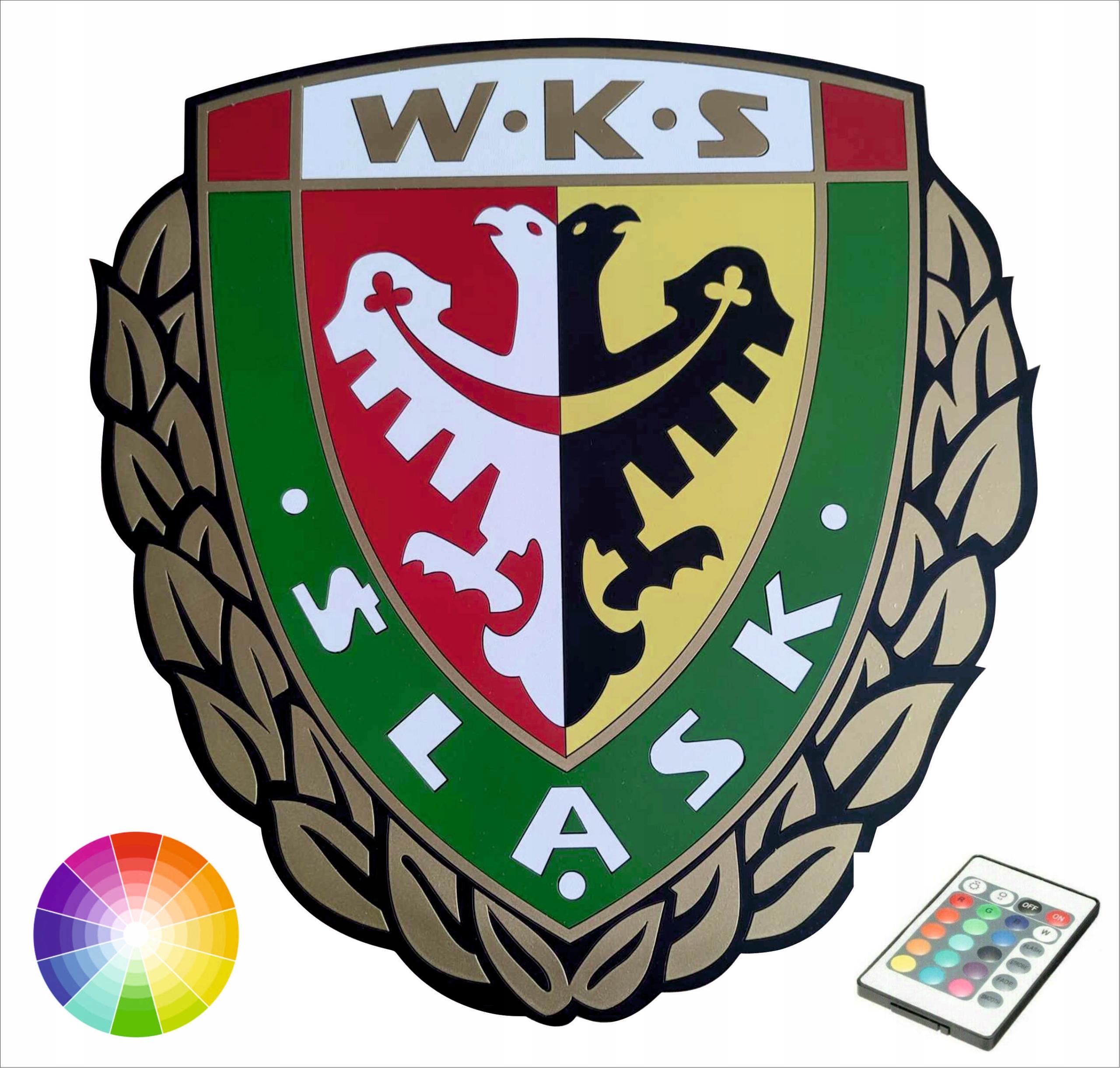 Erb Wks Śląsk Vratislav noční lampa na zeď dárek pro fanouška