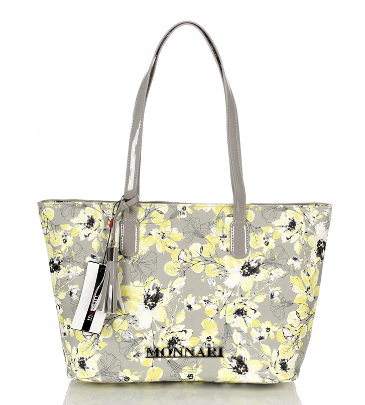 

Monnari Modna pakowna torba w kwiaty Shopper Bag