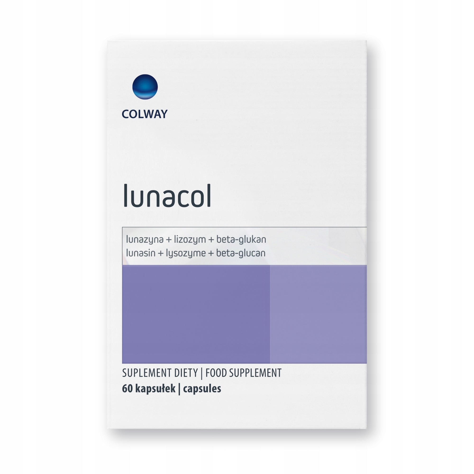 LunaCol Colway International 60Kaps Lunazyna Lizozym Beta-D-Glukan