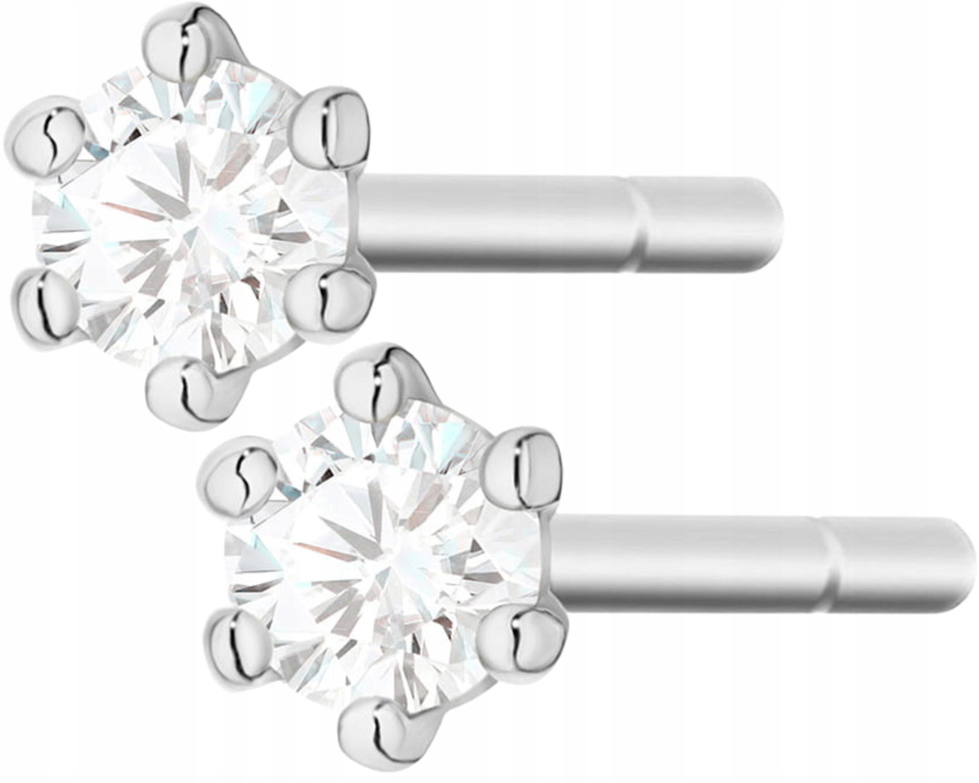 Bílé Zlato Náušnice S Brilianty Šrouby 585 Obchod