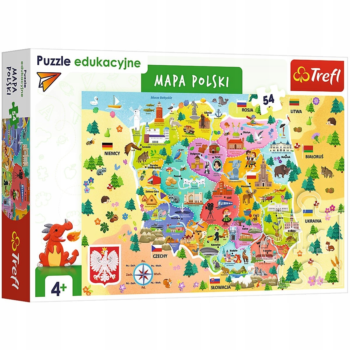 

Trefl Puzzle edukacyjne 54 Mapa Polski 15556