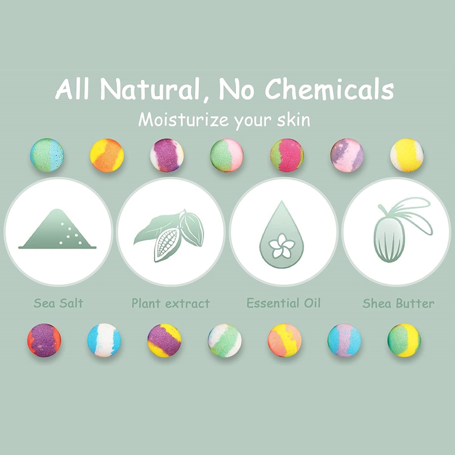 KULE KĄPIELOWE NATURALNE ZESTAW 14 SZT DO KĄPIELI Kod producenta 341