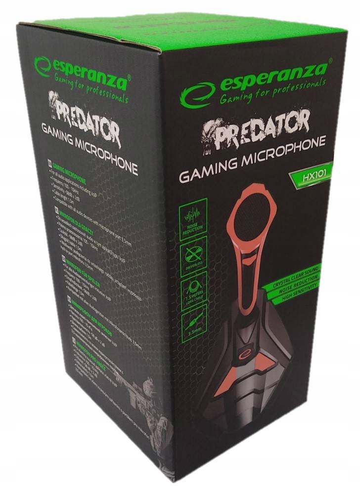 CZUŁY MIKROFON DLA GRACZY BIURKOWY DO PC LAPTOPA GAMINGOWY Model Predator