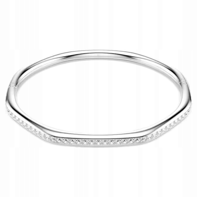 Náramek Swarovski typu bangle Dextera Octagon Ocel rhodiovaný Křišťál S