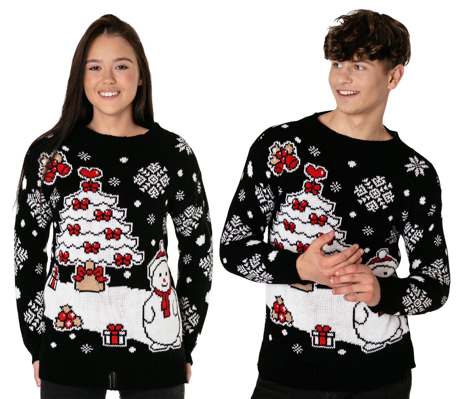 2 Vánoční svetry Vánoční svetr pro páry Rodina Dámský svetr pro muže 956/07