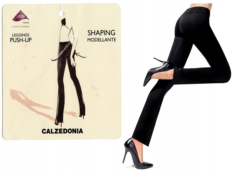 

Nowe Calzedonia shaping push-up legginsy dzwony L