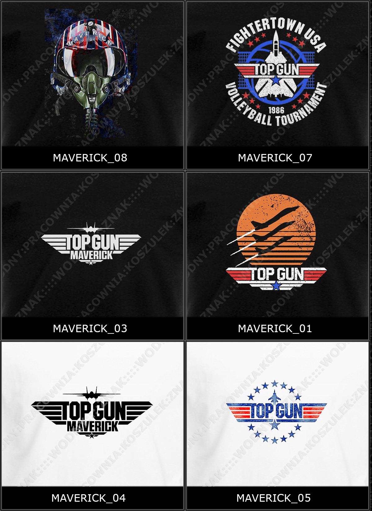 koszulka top gun maverick lotnicza samolot top-gun Marka Fruit of the Loom