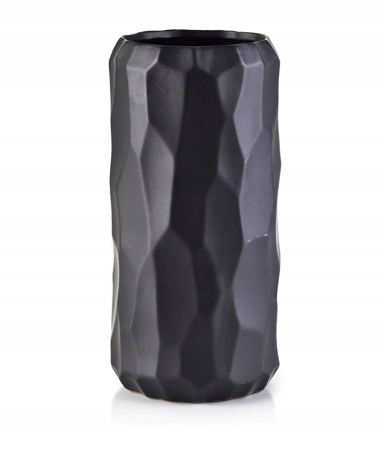 Wazon ceramiczny okrągły 26 cm LOFT CZARNY ozdobny