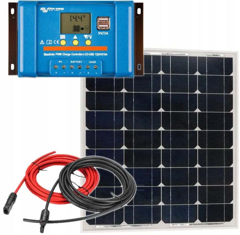 1003 - КОМПЛЕКТ ПАНЕЛИ СОЛНЕЧНЫХ БАТАРЕЙ 30W РЕГУЛЯТОР 5A VICTRON