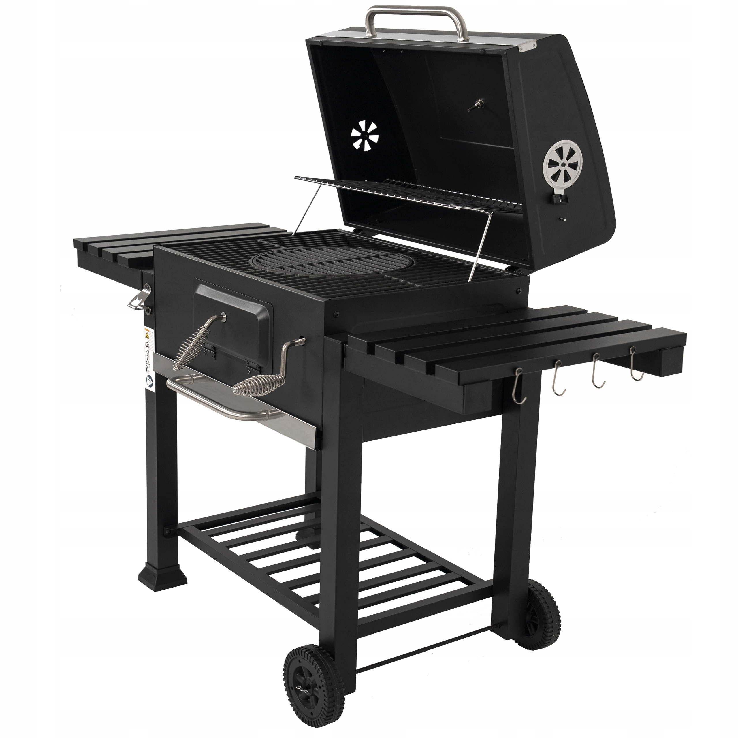 GRILL WĘGLOWY RUSZT ŻELIWNY OGRODOWY PRZENOŚNY BBQ PRIMAVEO MAJESTAT XL Producent inna