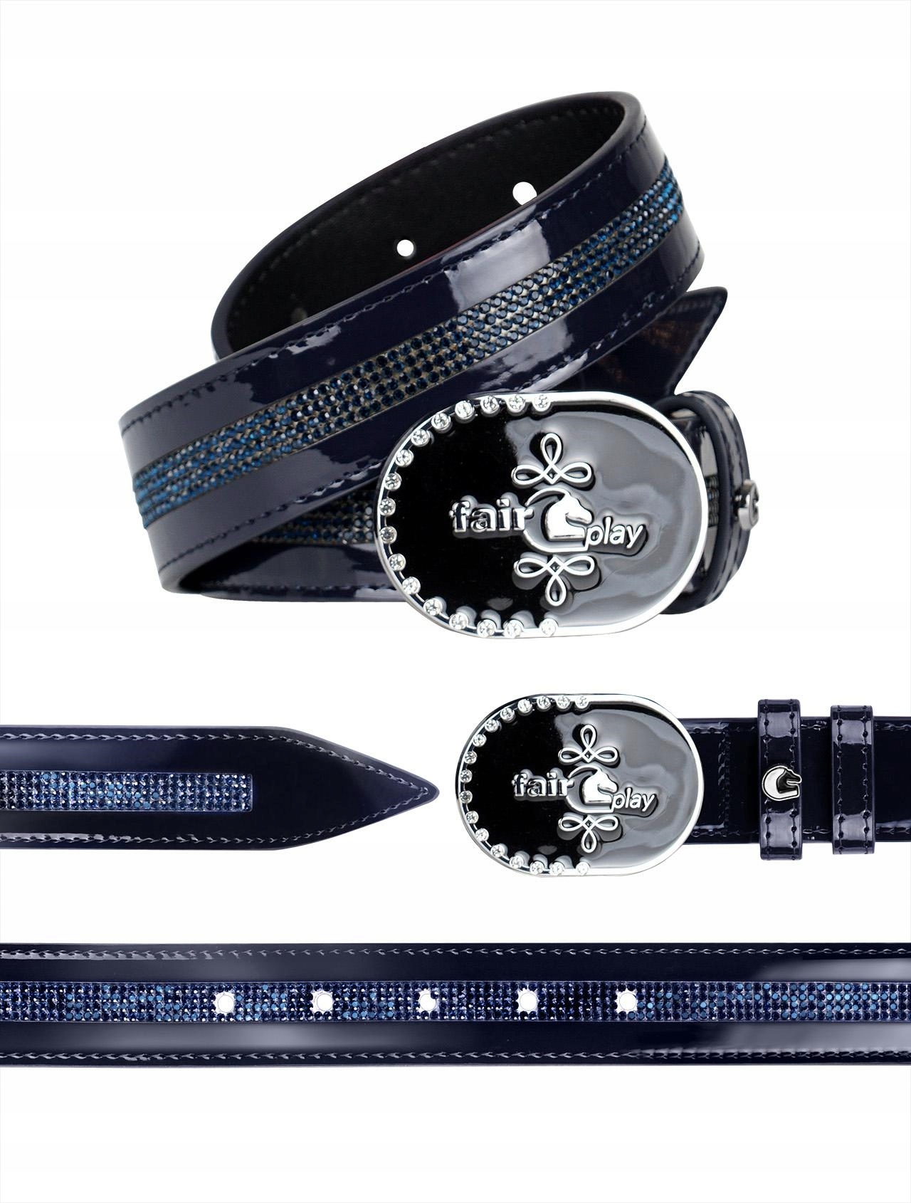 Jezdecký pásek Fair Play Revaz, tmavě modrý, velikost Xs (80 cm)