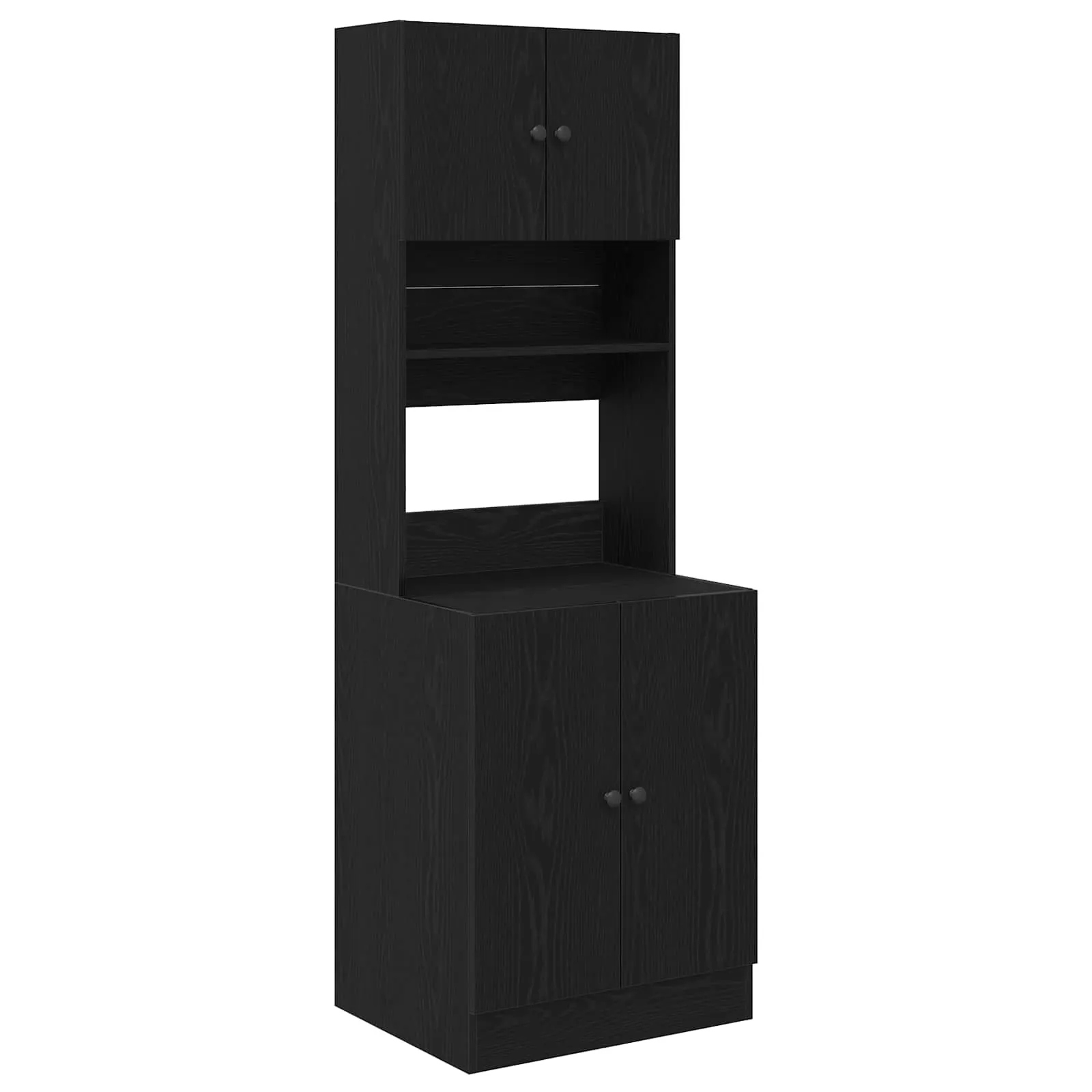 vidaXL Kuchyňský bufet s policí 2 pcs Černý dub 60 x 50 x 180 cm