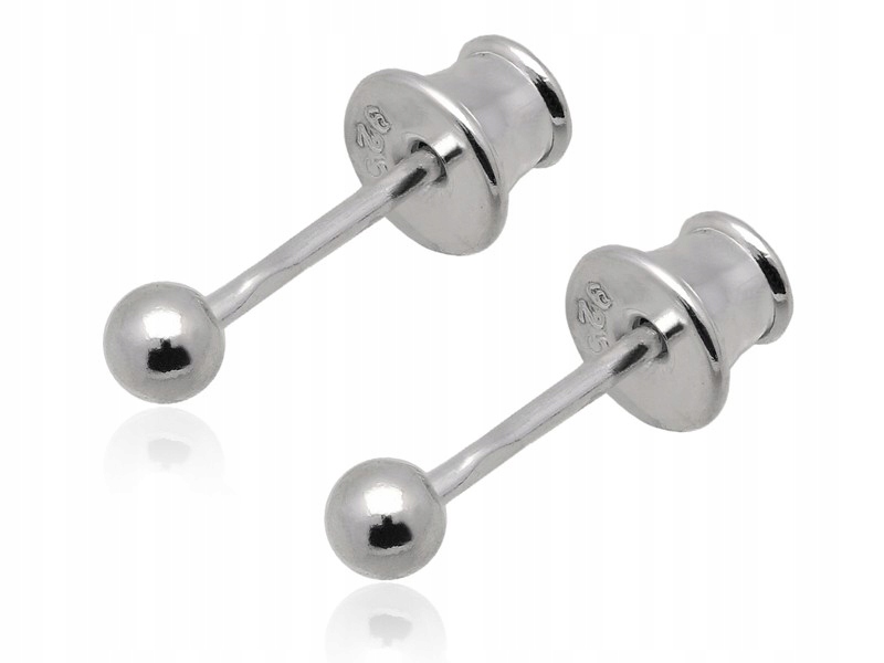 

Kolczyki Srebrne Kulki 3MM, Kule Srebro 925 Italy