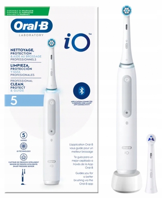 Szczoteczka Magnetyczna Do Zębów Oral-b iO5 Laboratory Biała 2 Końcówki