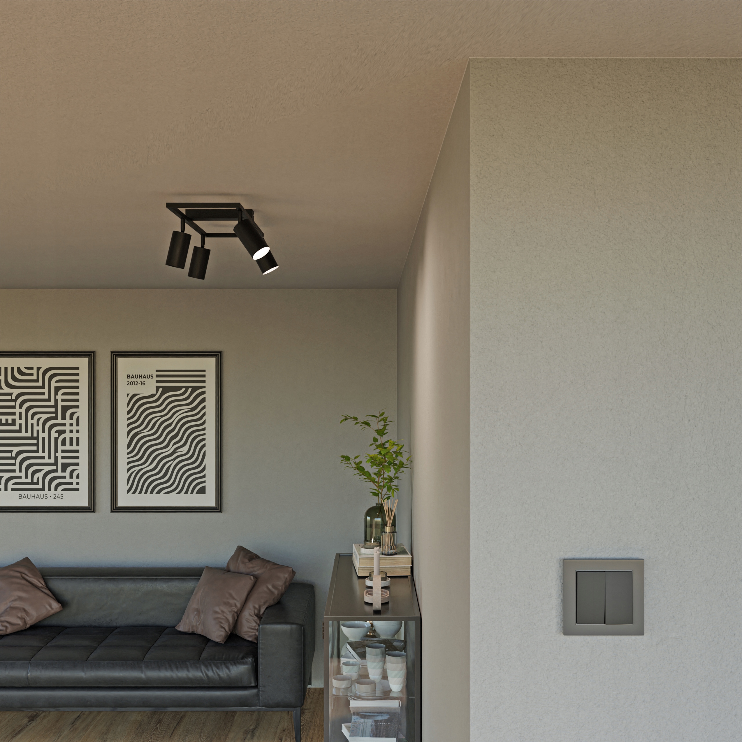 Lampa Sufitowa Oprawa Halogenowa LED 4X GU10 Spot Ruchoma Kinkiet Reflektor Marka Smartled