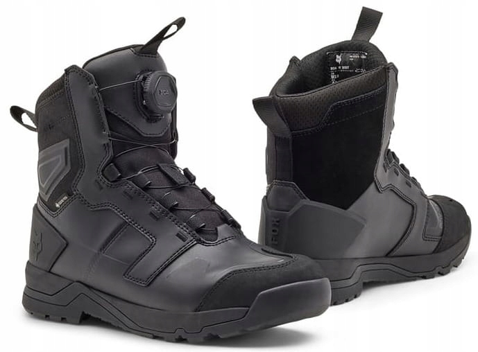 Fox Defend Adv Čierna Motocyklová Obuv Adventure Pánska Cross Enduro Čierna