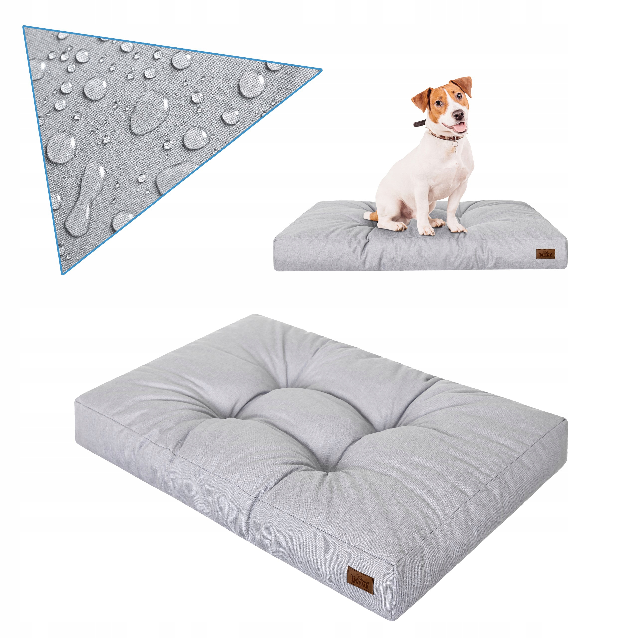 Levně Matrace pro psa, Pelíšek pro malého psa nebo kočku Potah, Popel M 75x50