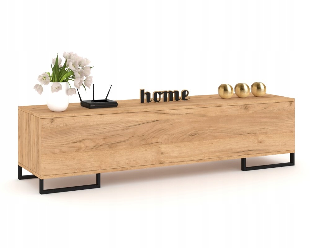 Stojící Rtv skříňka Horizontální komoda do obývacího pokoje Pawlacz Simply Dub Craft 120