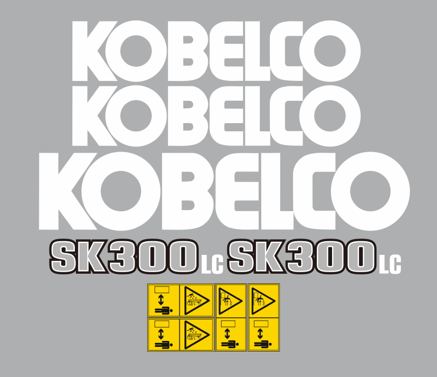 Samolepky s nálepkou Kobelco SK300LC