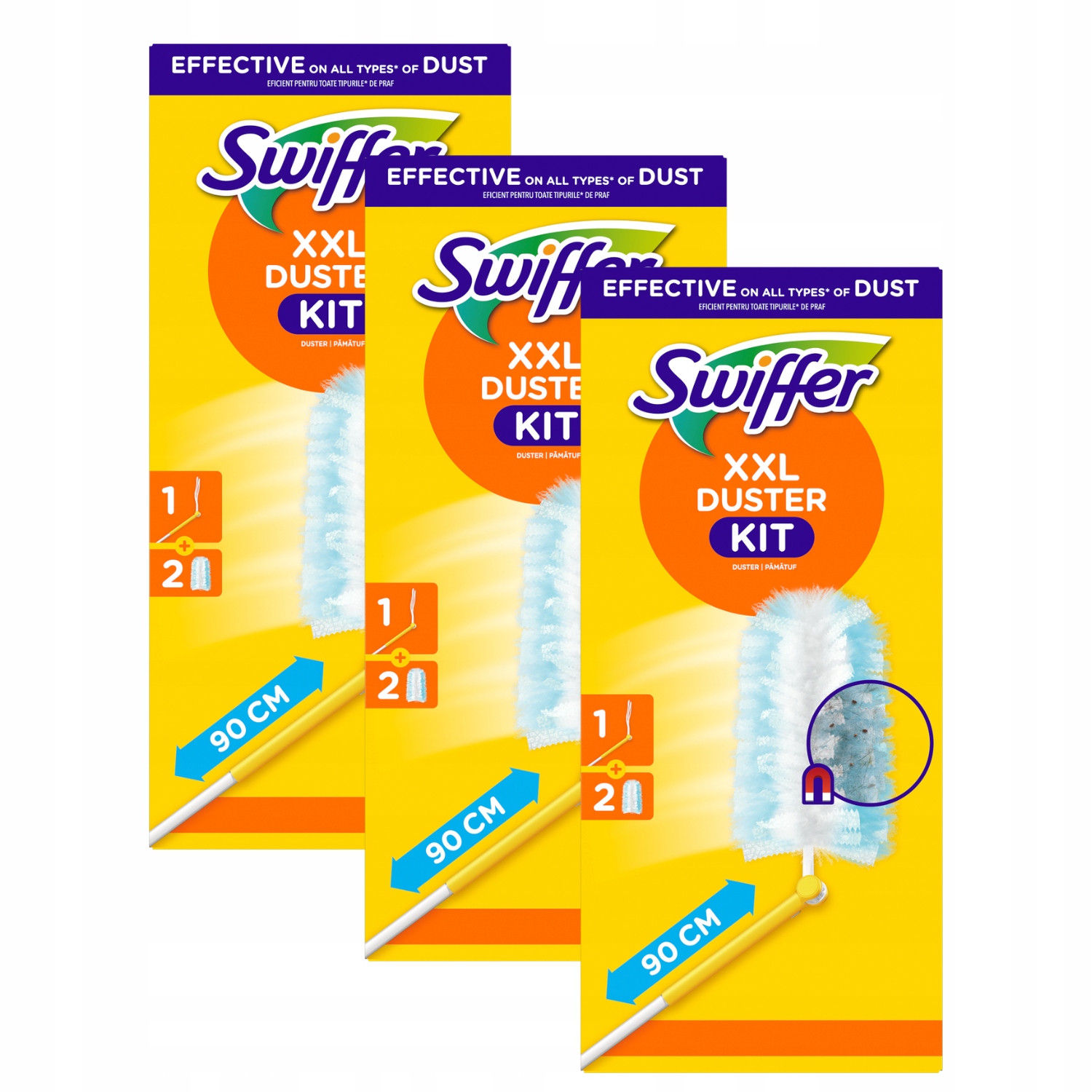 Zestaw 3x Swiffer Duster Kit Miotełka do kurzu XXL wkłady wymienne