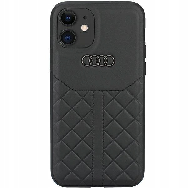 Pouzdro pouzdra kryt obal Audi Genuine Leather pro iPhone 11 Xr černé