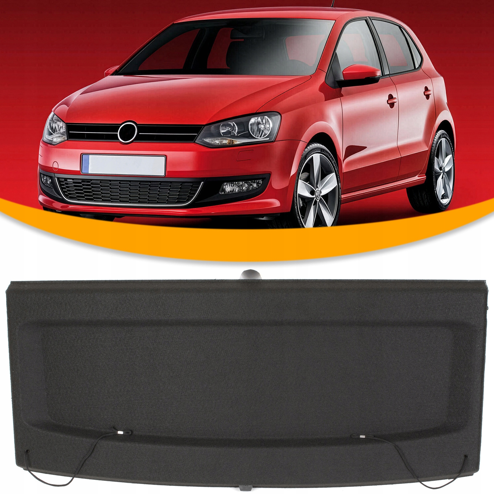 Polička Zavazadlového Prostoru pro Volkswagen Polo MK5 V 6R 2009-2017 6R6867769B Černá