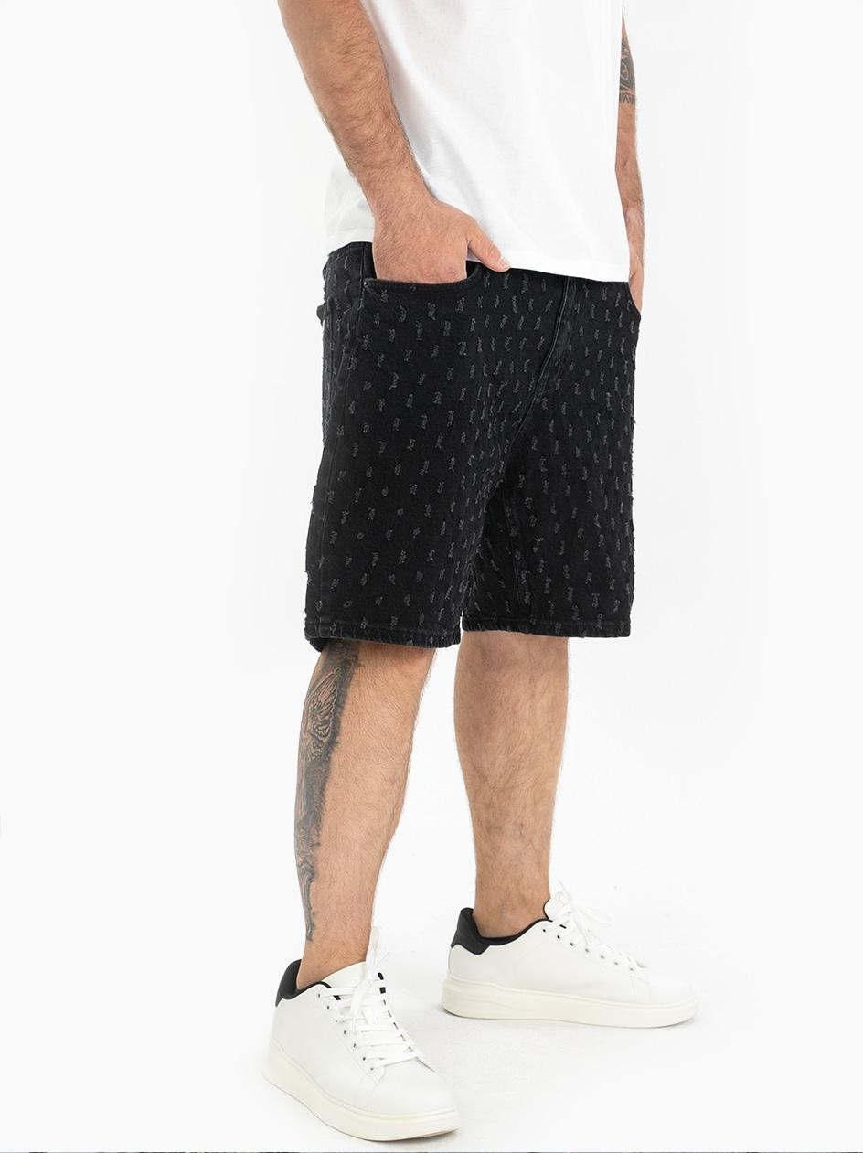 Krátké Kraťasy Šortky Pánské Šortky Jigga Wear Stylové Černé L