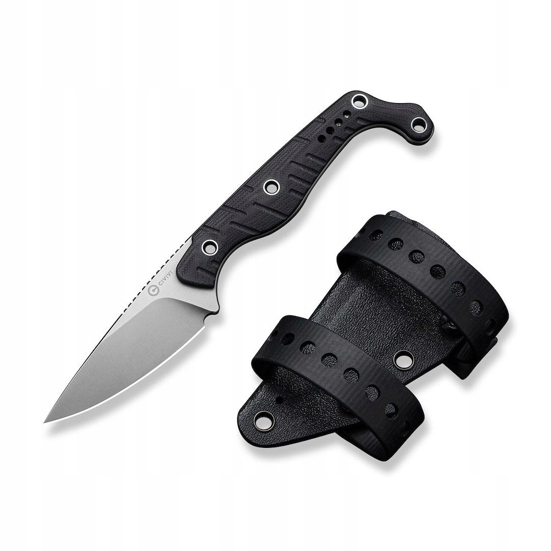 Nůž s pevnou čepelí Civivi Sokn Nitro-V černý G10 pouzdro Kydex Edc