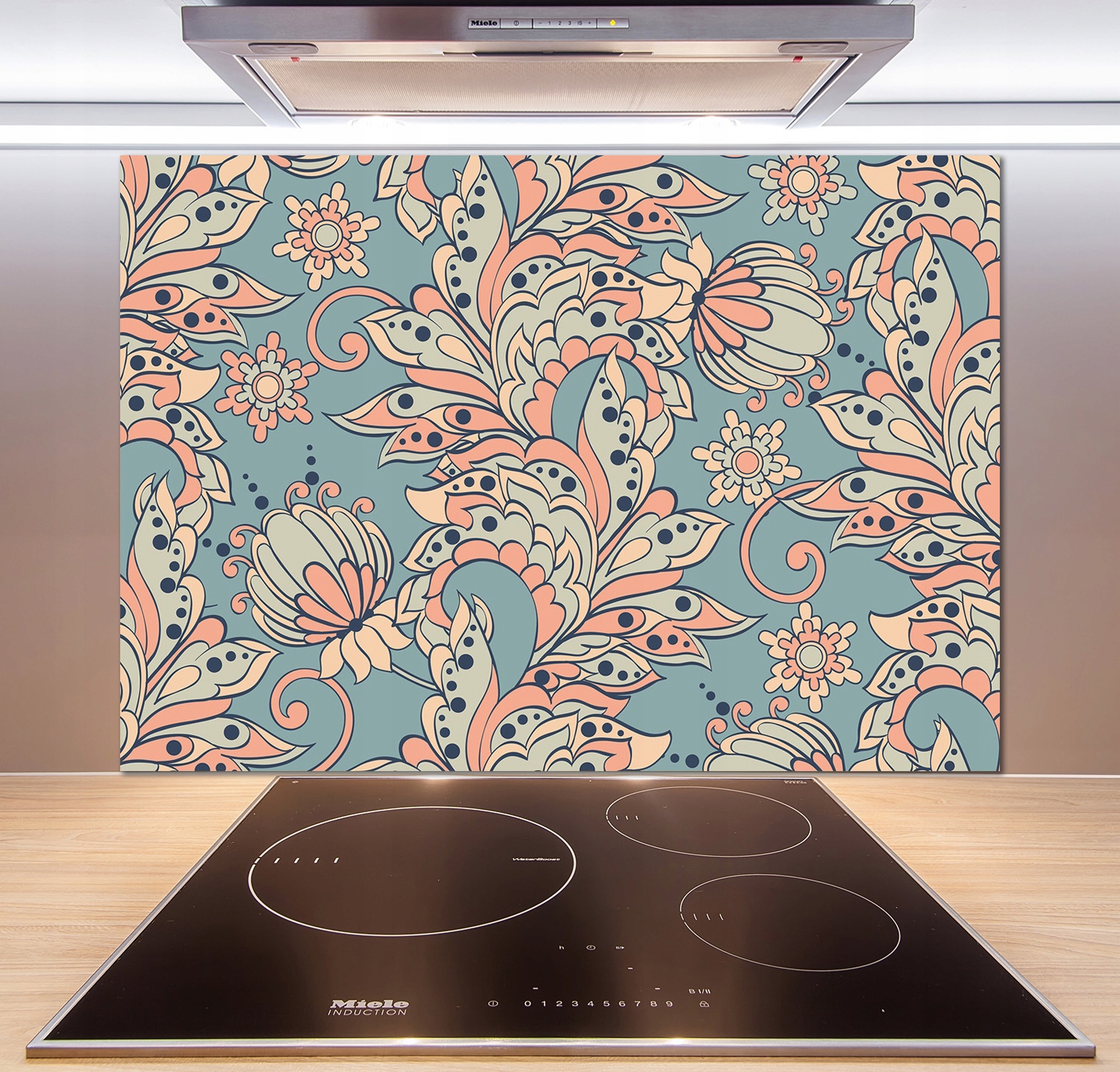 

Panel do kuchni Kwiaty etniczne 100x70 cm + Klej