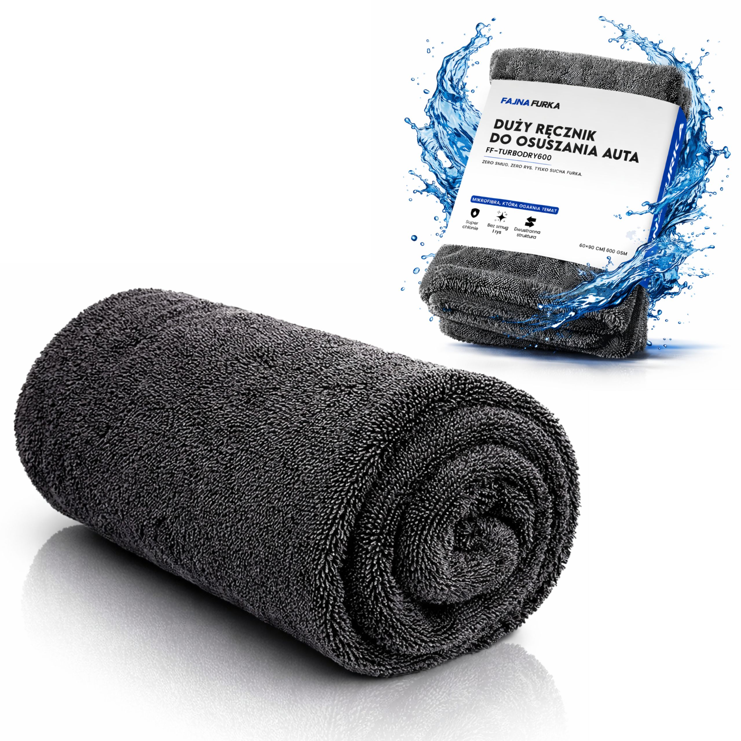 Ręcznik Do Osuszania Auta Superchłonny Z Mikrofibry Duży *prezent*