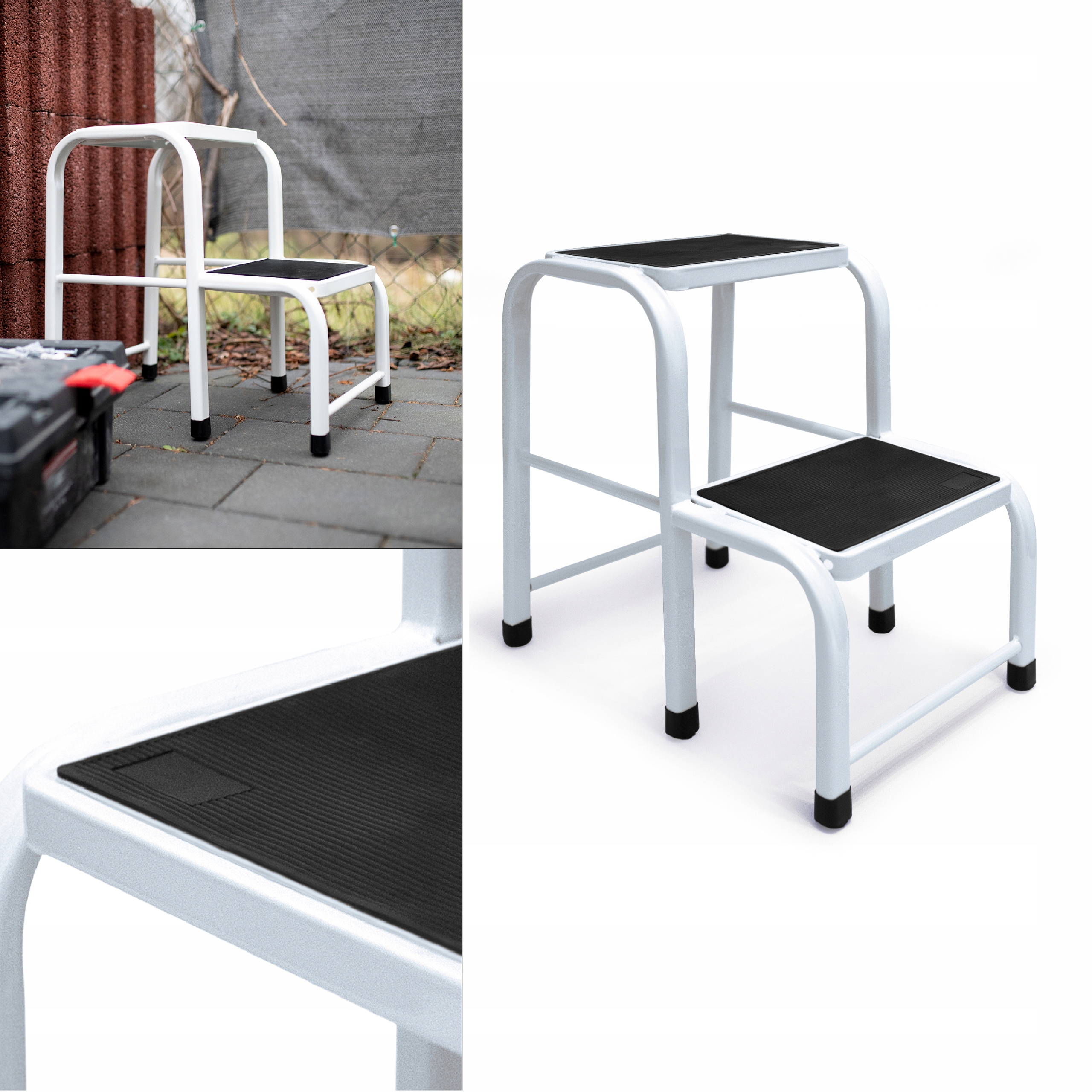 Plošina stolička pracovní schod 2 stupně Drabest