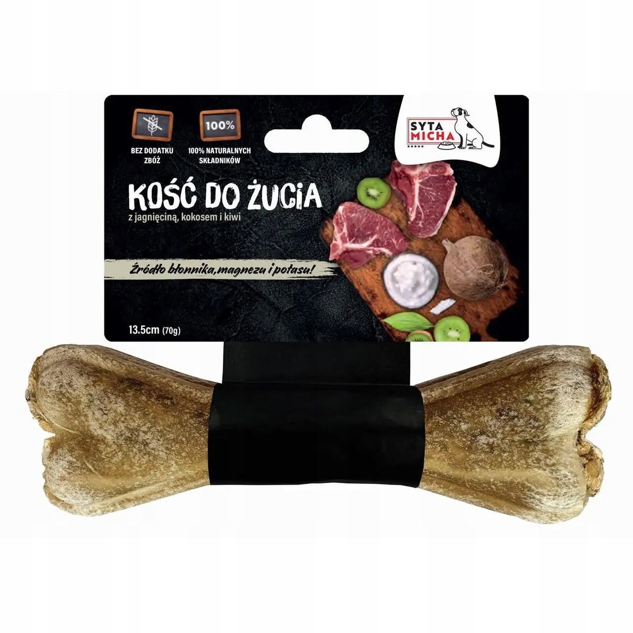 Syta Micha Žvýkací kost s kiwi a kokosem 13,5 cm