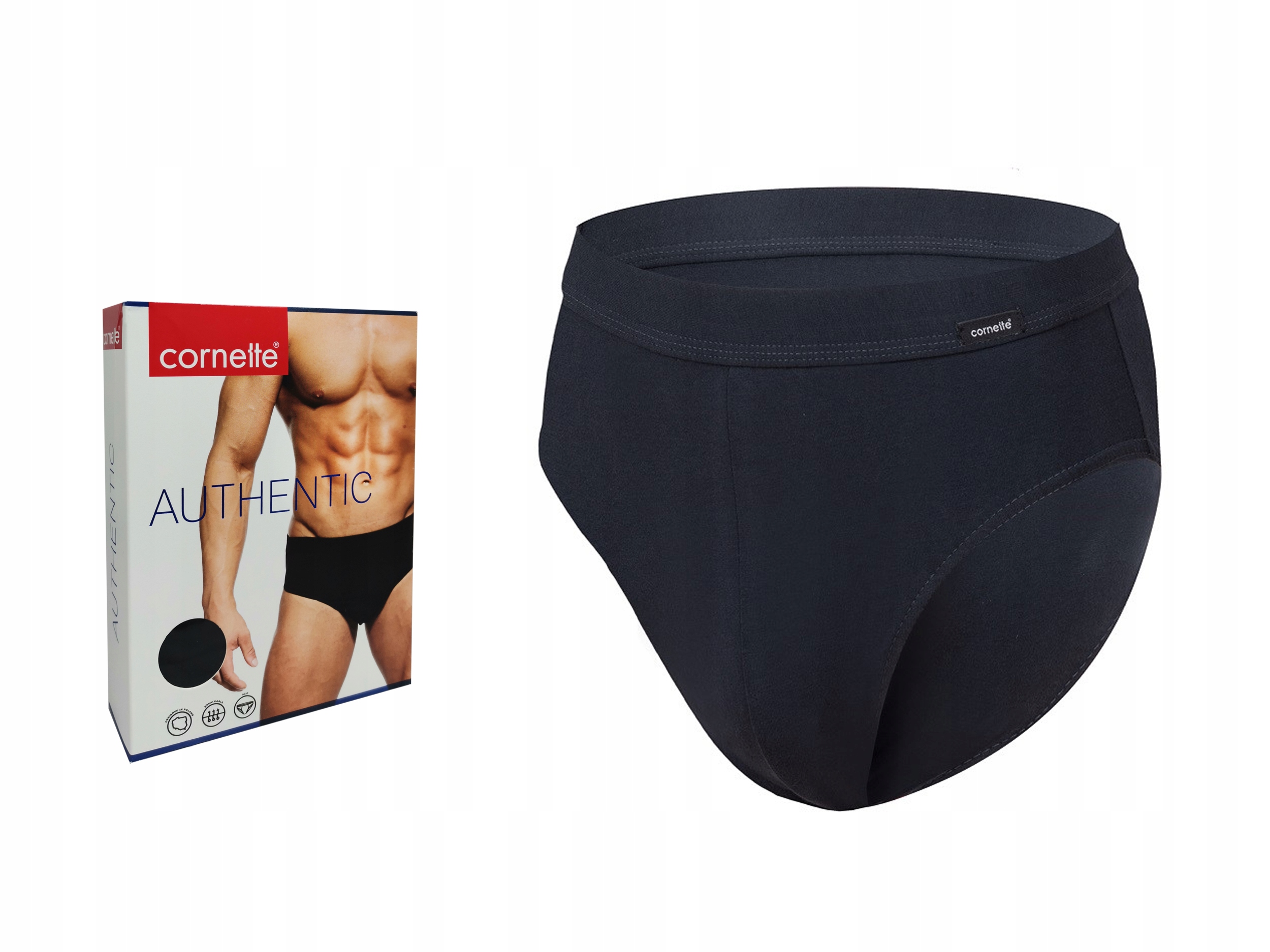 

Slipy Cornette Authentic męskie, grafit, 3XL