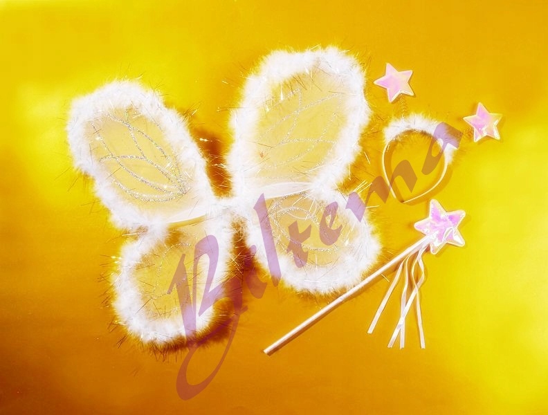 ZESTAW ANIOŁA, ANIOŁ SKRZYDŁA + OPASKA + RÓŻDŻKA WYPRZEDAŻ