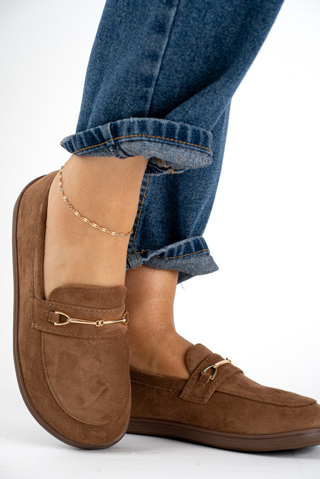 Mokasyny damskie barefoot zamszowe Mokka 36