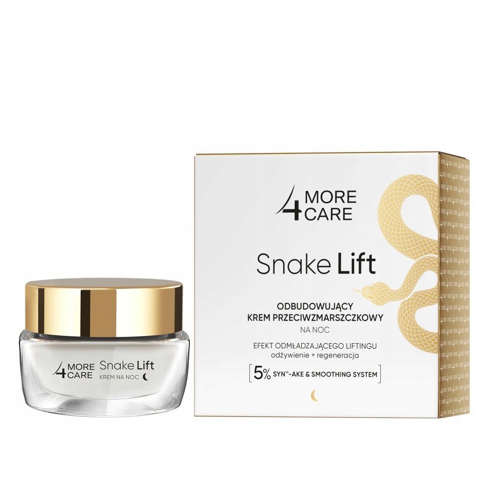 MORE4CARE Snake Lift Obnovující Noční Krém Proti Vráskám 50 ML