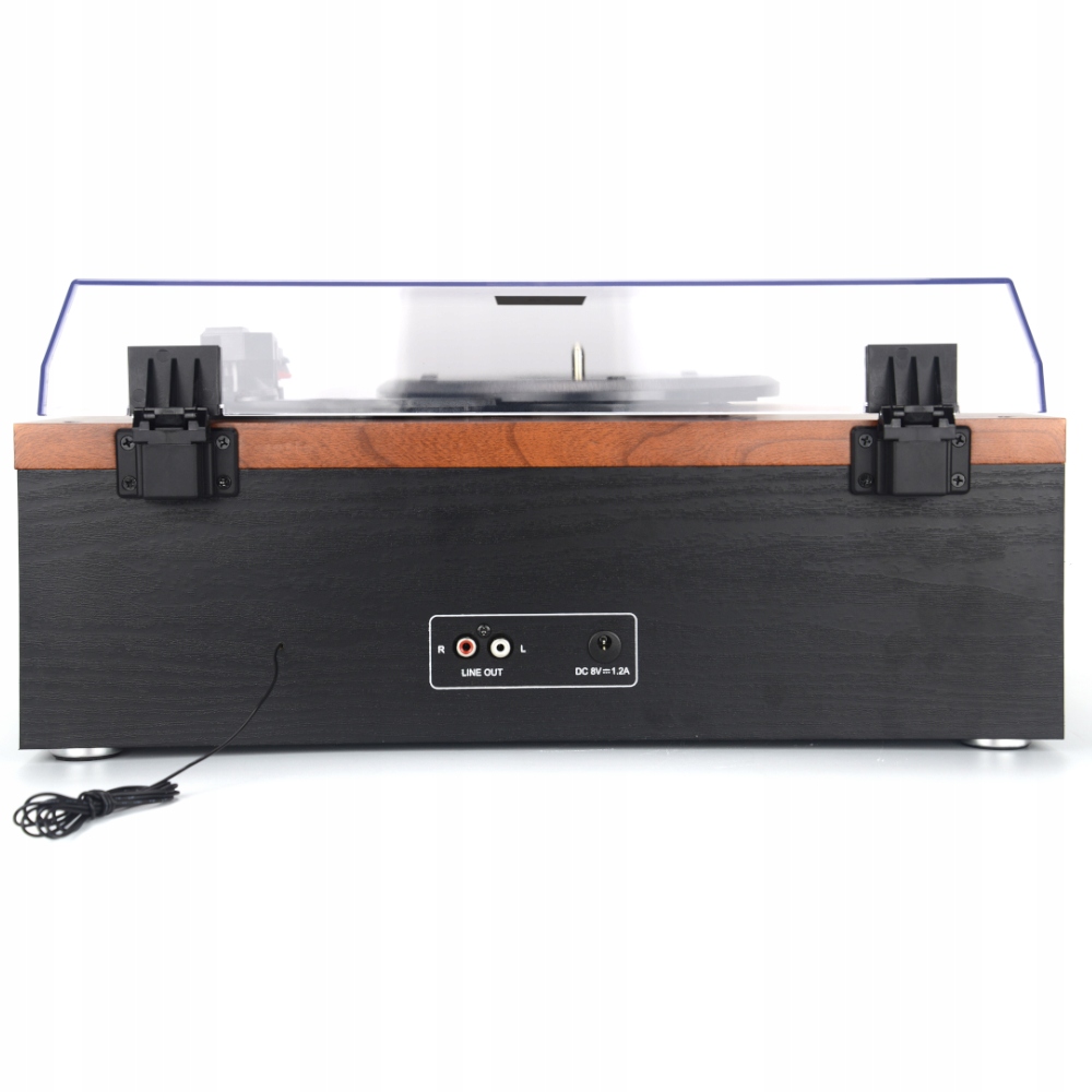 GRAMOFON RETRO AKAI CD RADIO FM BLUETOOTH 5.0 USB 3 PRĘDKOŚCI DREWNO Kolor brązowy