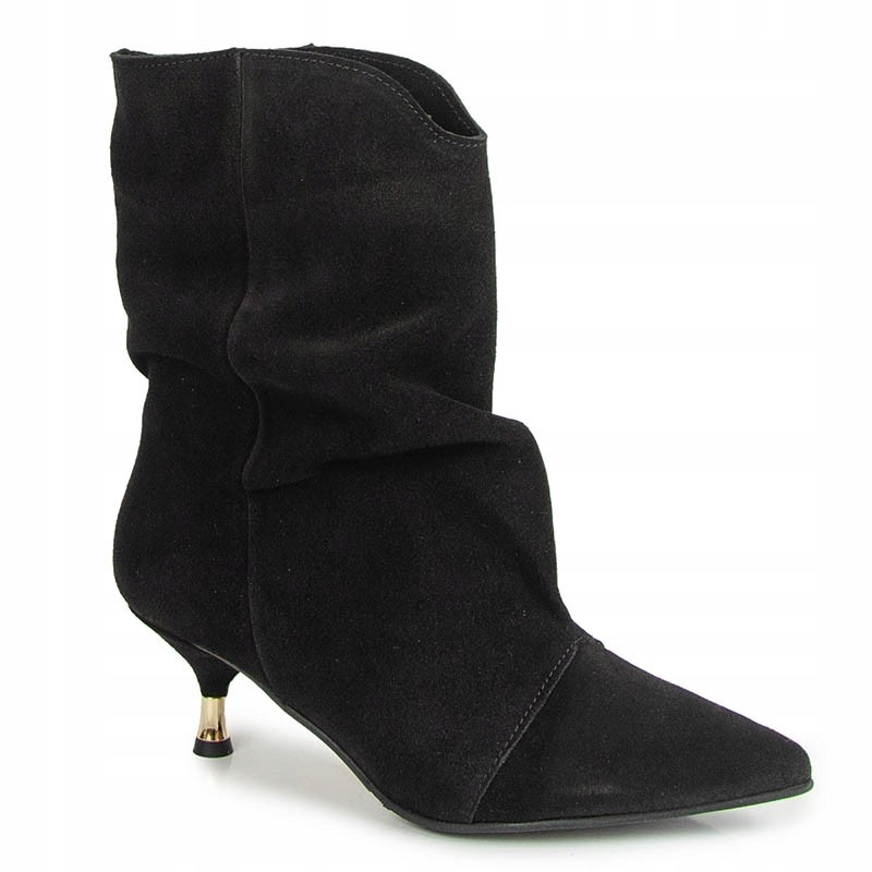 Chebello 4814 Černé Kožené Kotníkové Boty Na Špendlíku 36