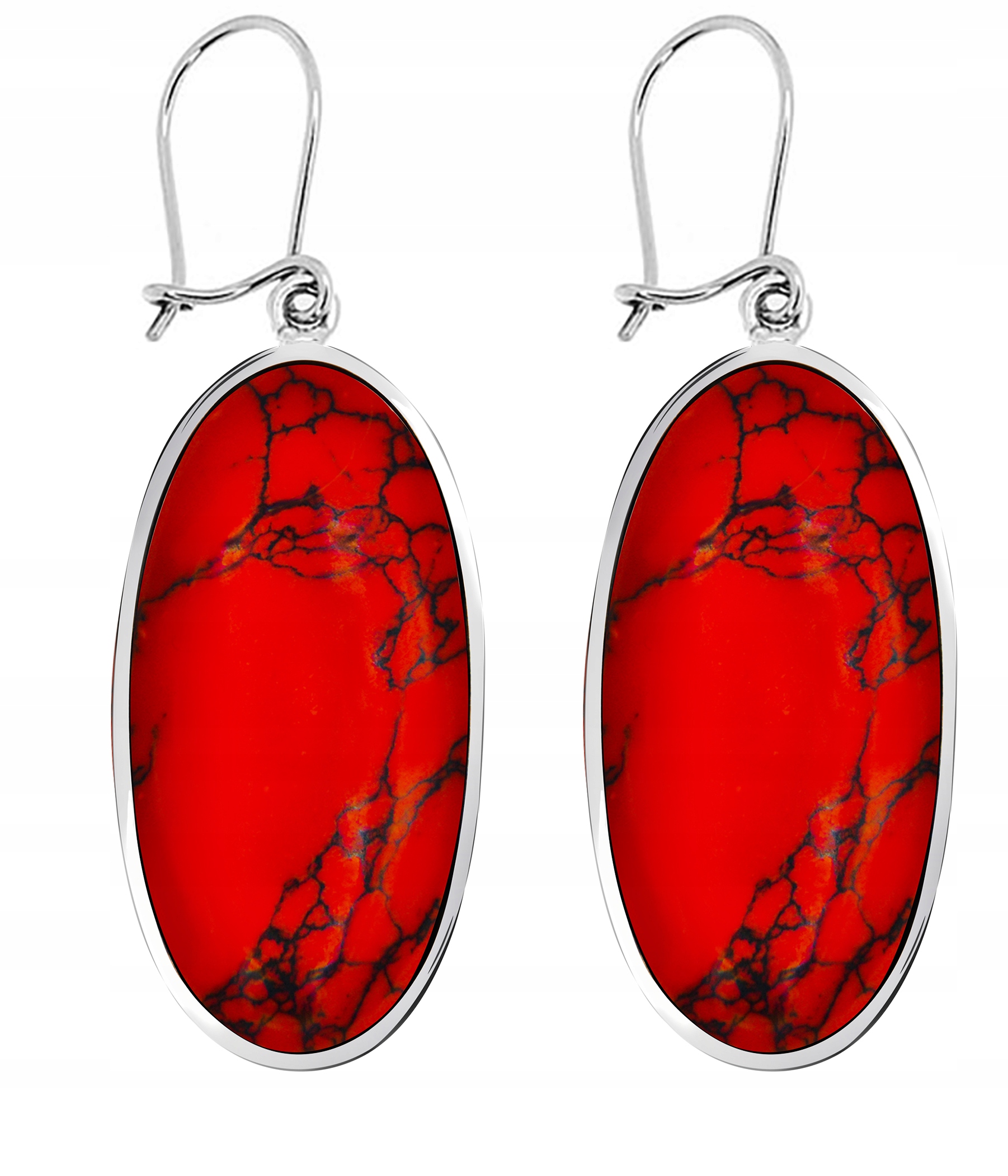 

Srebrne Wiszące Kolczyki Z Koralami. Pr. 925!