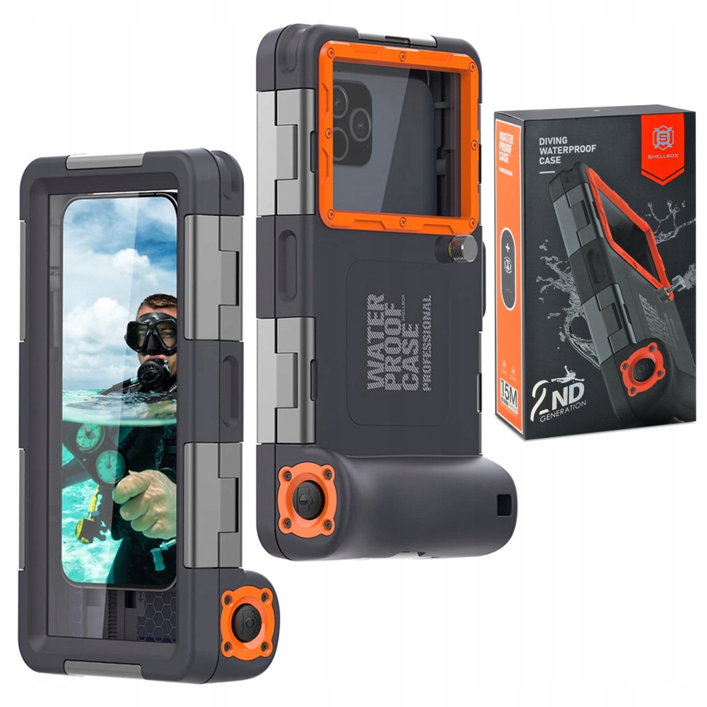 Vodotěsné pouzdro pro smartphone pro potápění do 15 m, plná ochrana 360