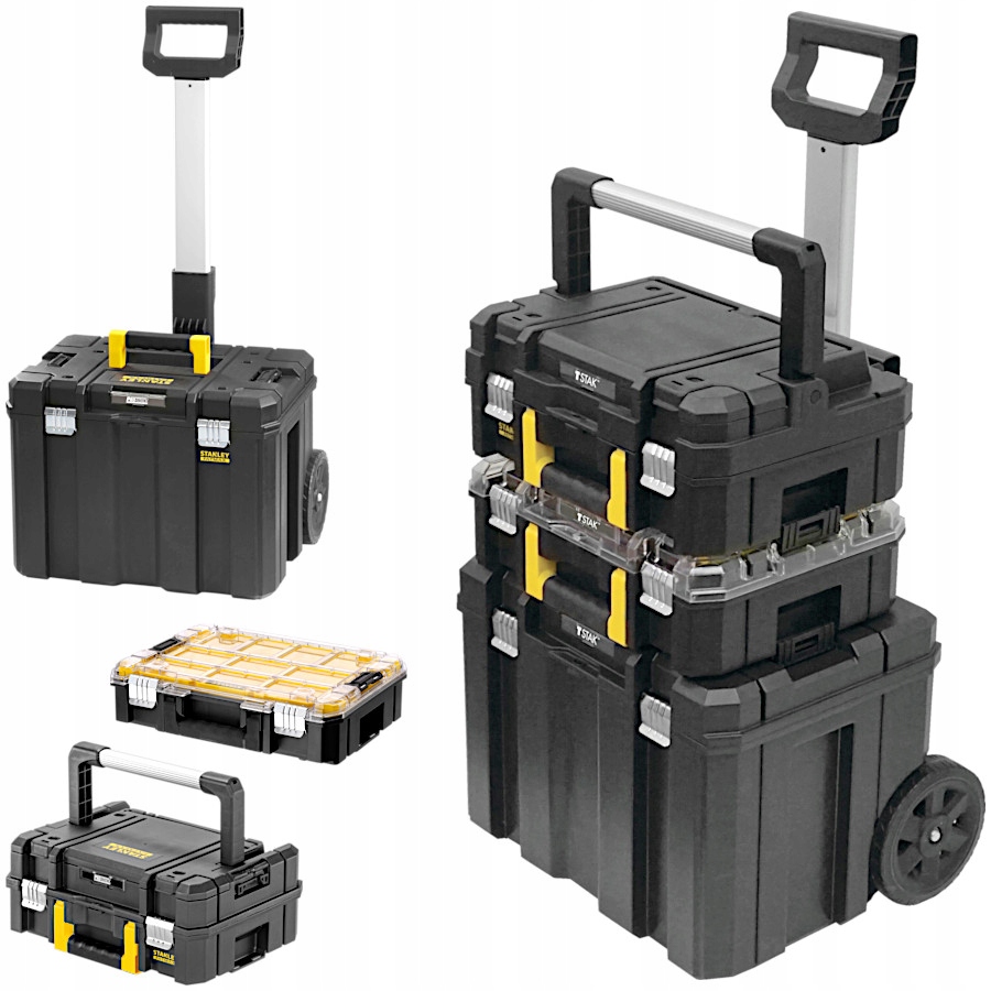 

Mobilny zestaw 3 skrzynie na kołach Stanley Stack