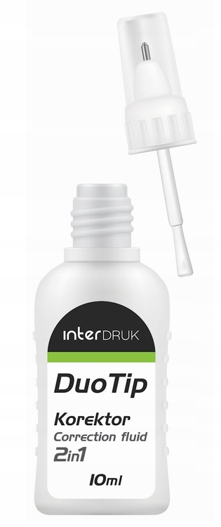 

Korektor 2w1 Długopis Pędzel DuoTip 10ml Interdruk