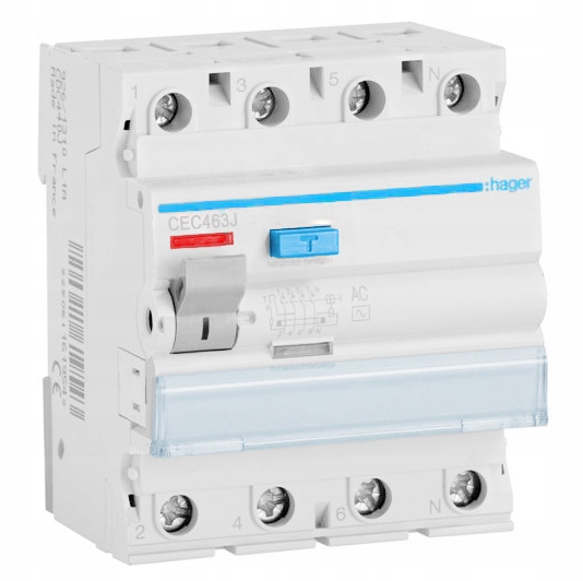 CEC463J Prúdový chránič 4P 63A Hager