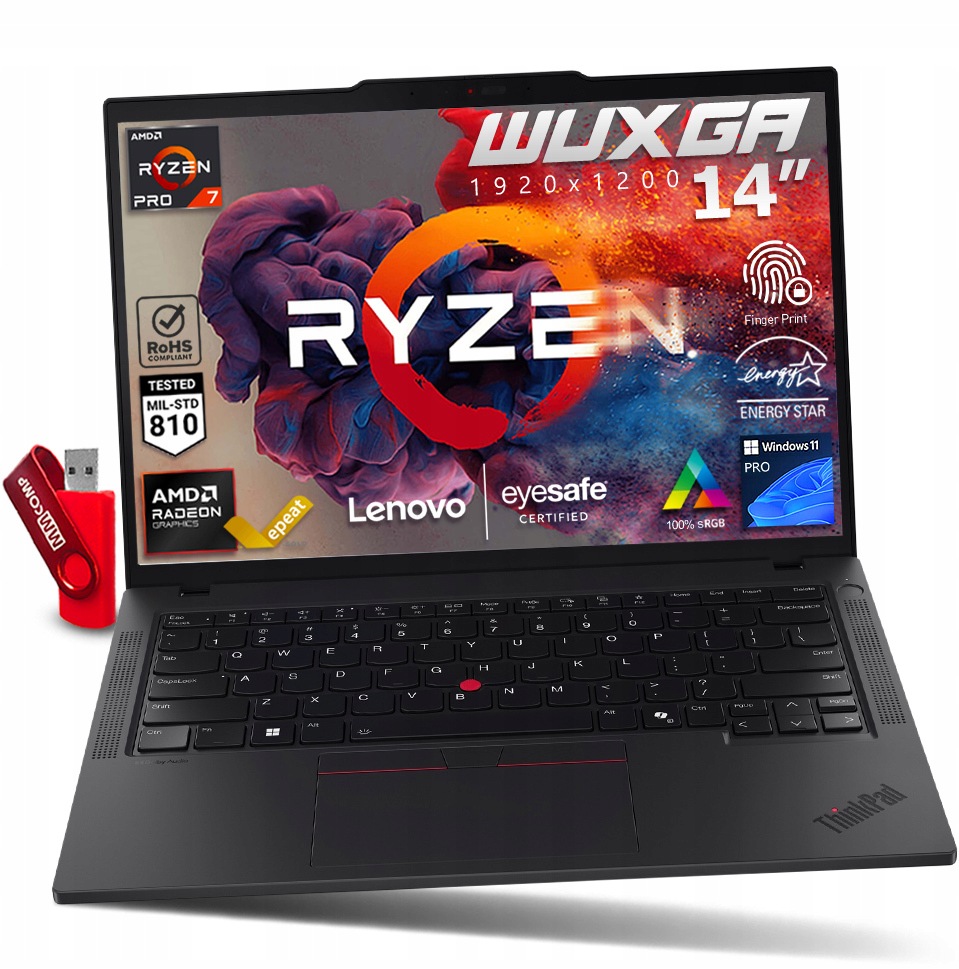Notebook Lenovo Thinkpad T14 G5 Ryzen 7 Pro 8840U 8GB 256GB Ssd Wuxga Ips 3 roky záruka